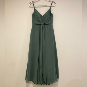 AZAZIE A LINE CHIFFON MAXI DRESS - EUCALYPTUS